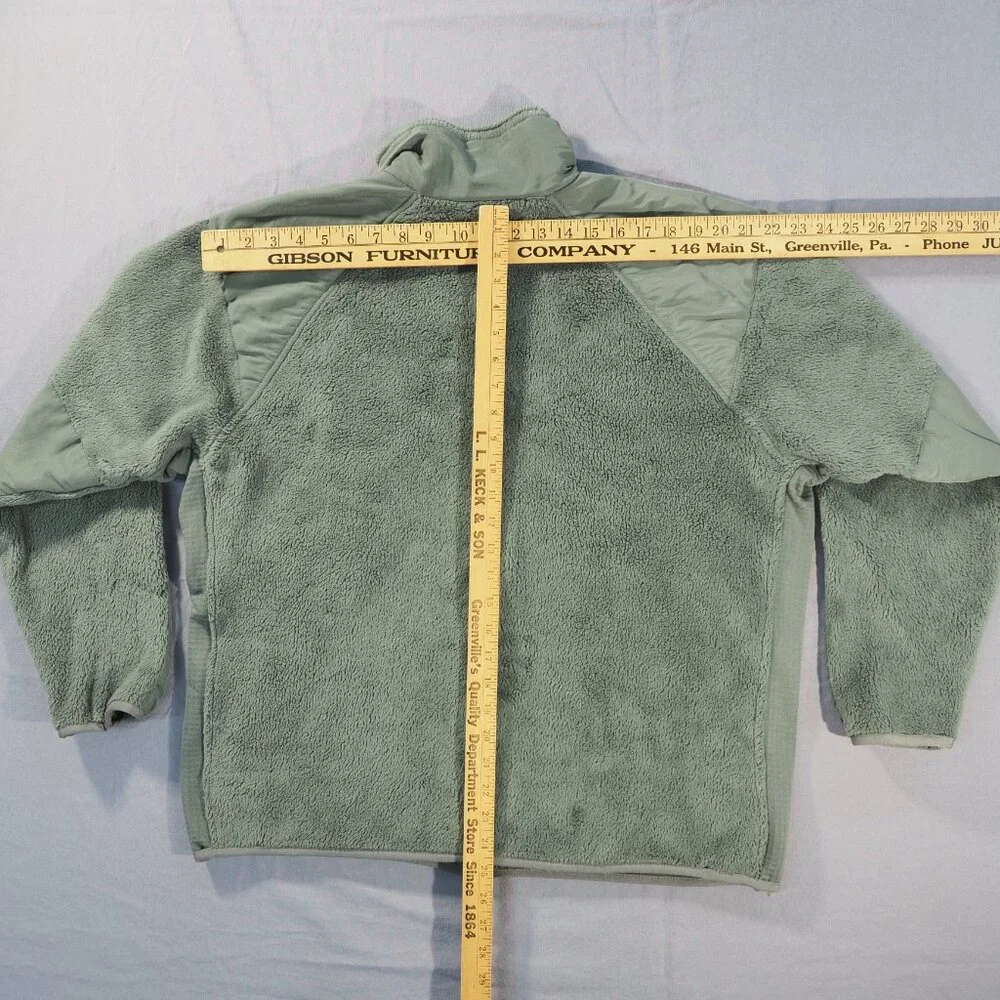 Gen III Fleece Jacket Large Green Cold Weather Full Zip Military Army Bomber - Picture 8 of 11
